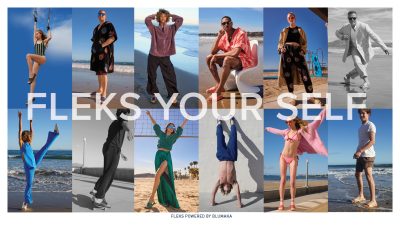 FLEKS YOUR SELF Fleks East Beach Slide is inspired by the surf culture and heritage of California's Southern Coast.